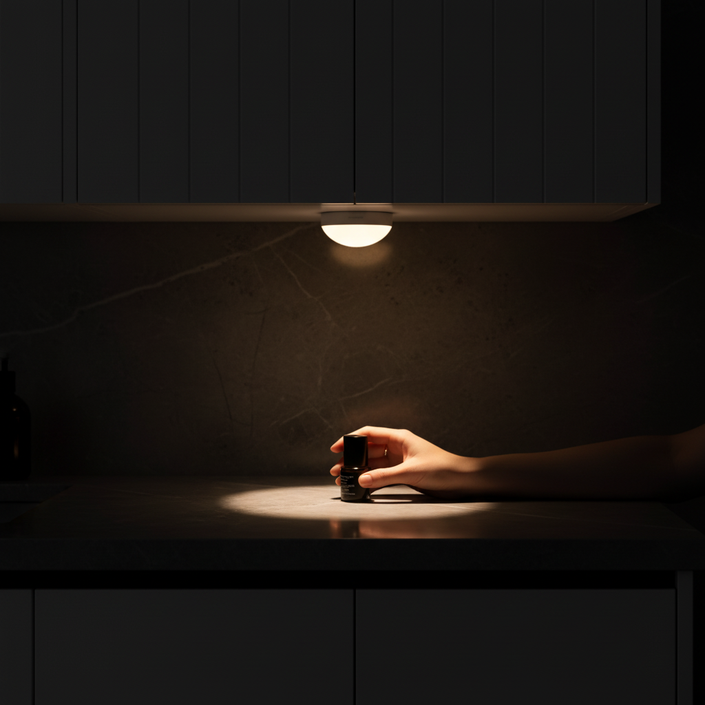 Runde LED-Nachtlampe mit Bewegungssensor