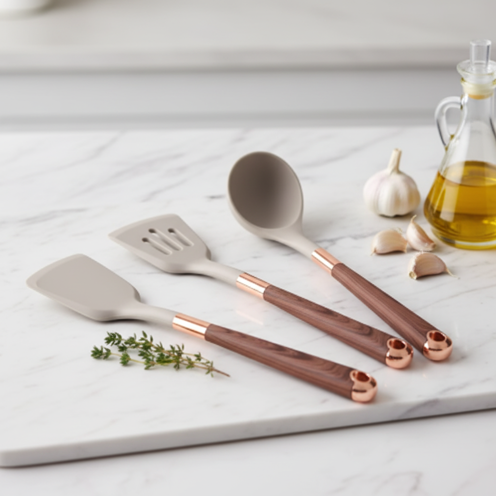 10-teiliges Silikon-Küchenutensilien-Set | Elegante Antihaft-Küchenwerkzeuge