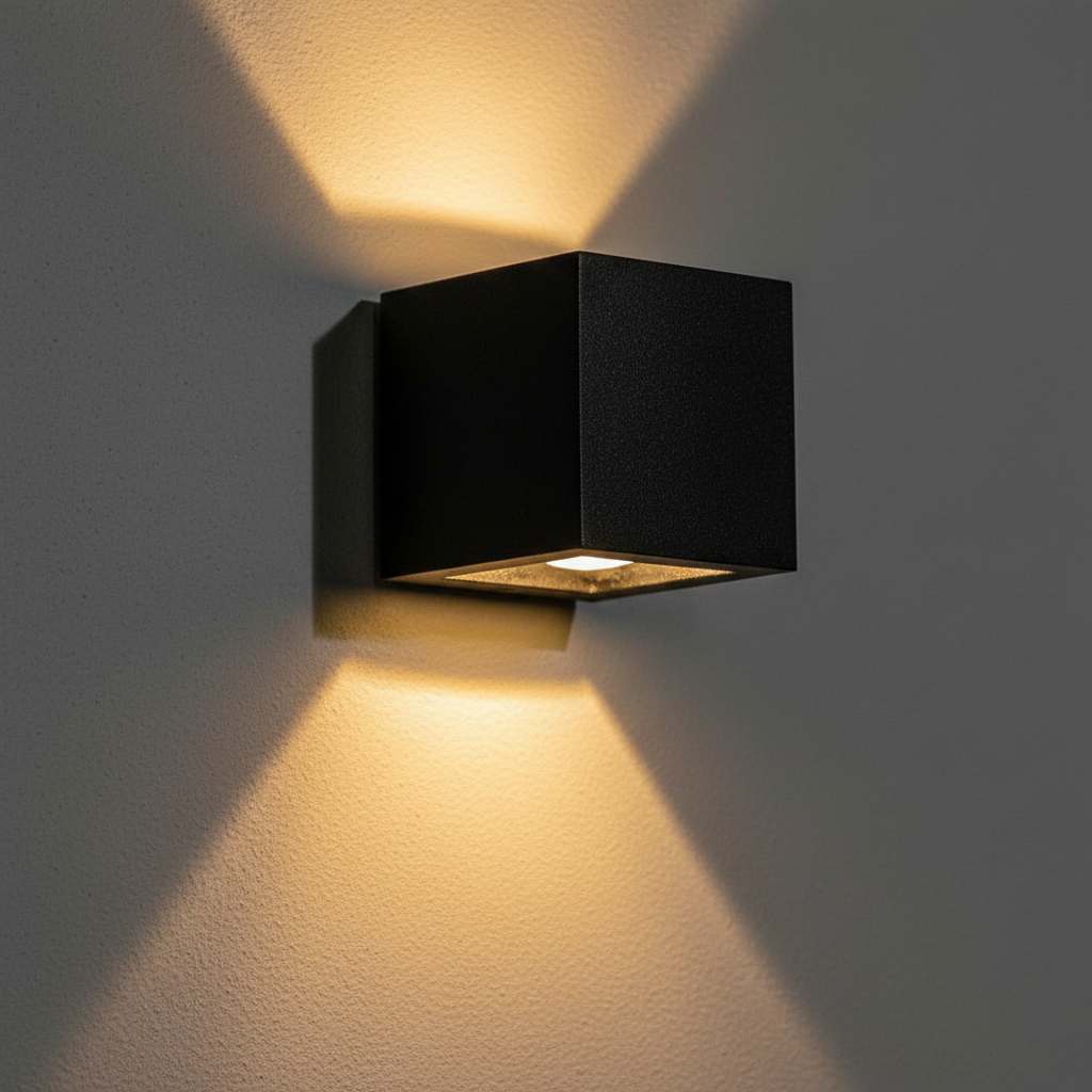 Solar-LED-Außenwandlampe Wetterfest IP65 Garten & Balkon Außenleuchte