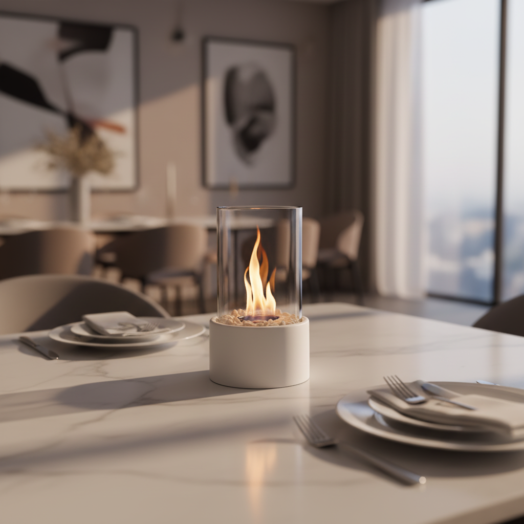 Öllampe im Flammenstil