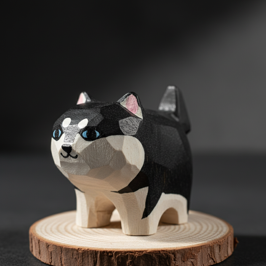 Hölzerne Handgefertigte Haustierfiguren