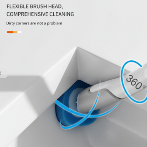 Einweg-Toilettenbürste mit langem Griff für hygienische Reinigung