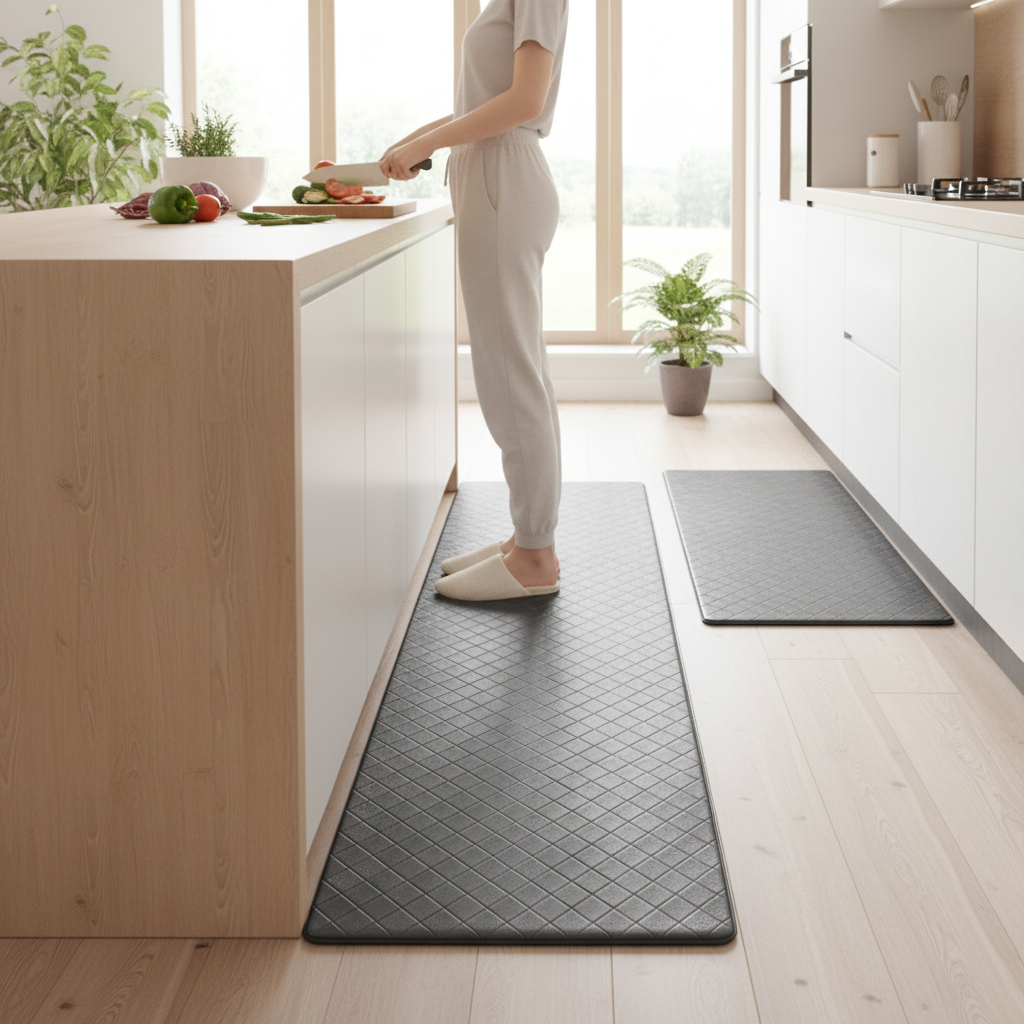Gepolsterte Anti-Ermüdungs-Küchenmatte mit rutschfester Unterseite