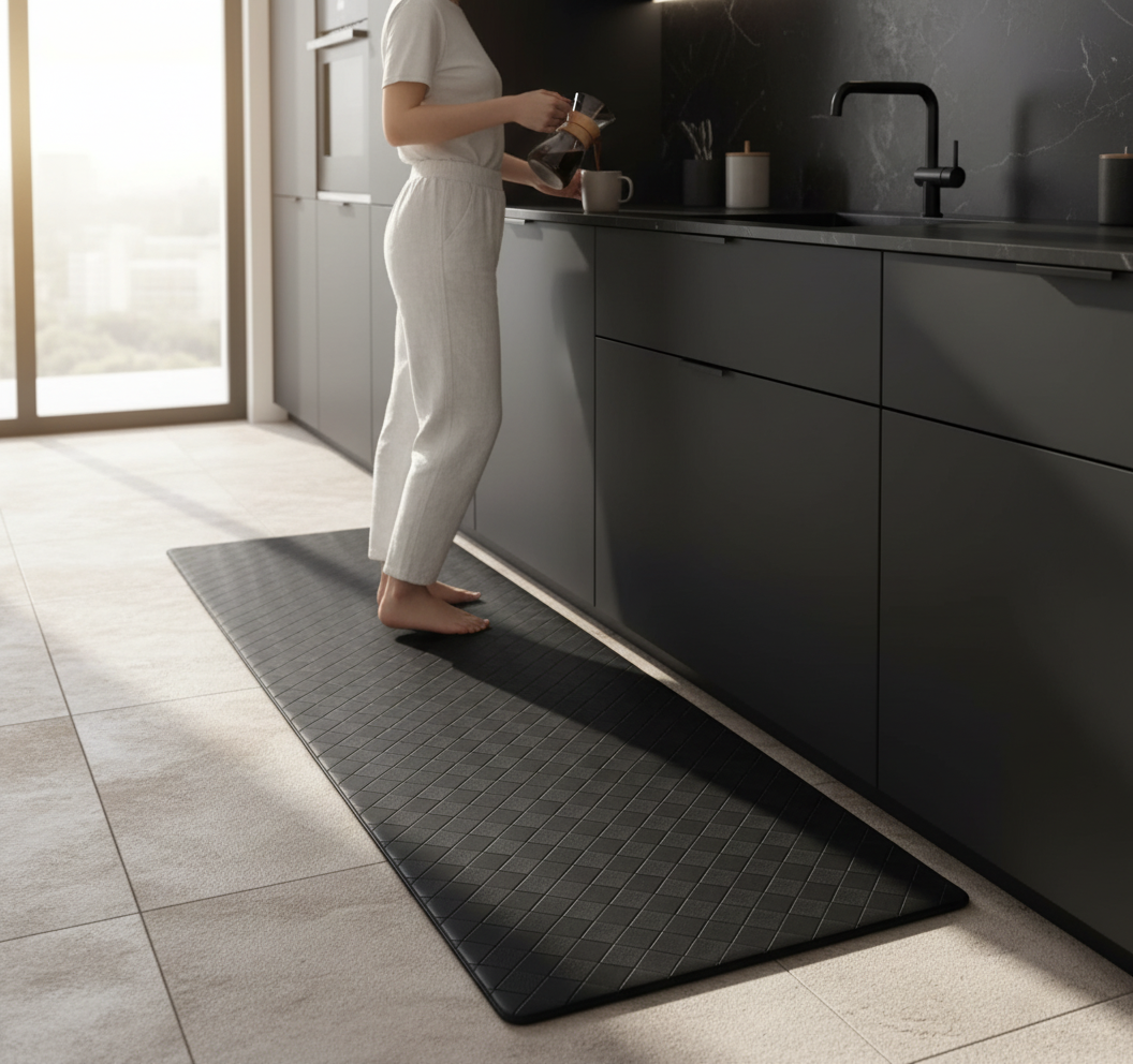 Gepolsterte Anti-Ermüdungs-Küchenmatte mit rutschfester Unterseite