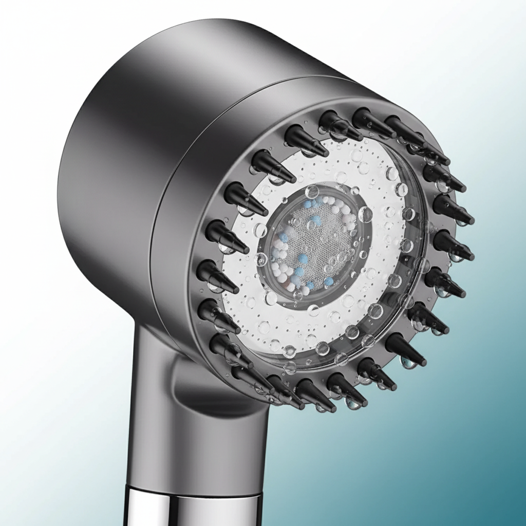 Leistungsstarker Duschkopf mit Filter