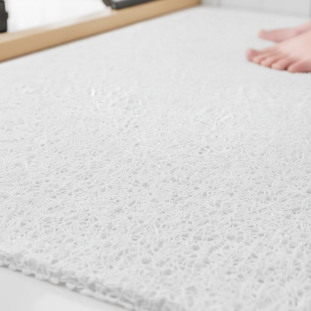Rutschfeste Duschmatte mit weicher Luffa-Oberfläche und Drainage