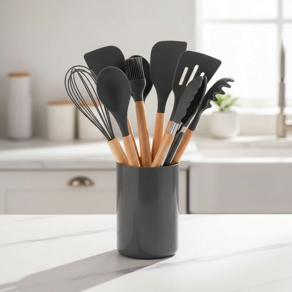 12-teiliges Silikon-Küchenutensilien-Set