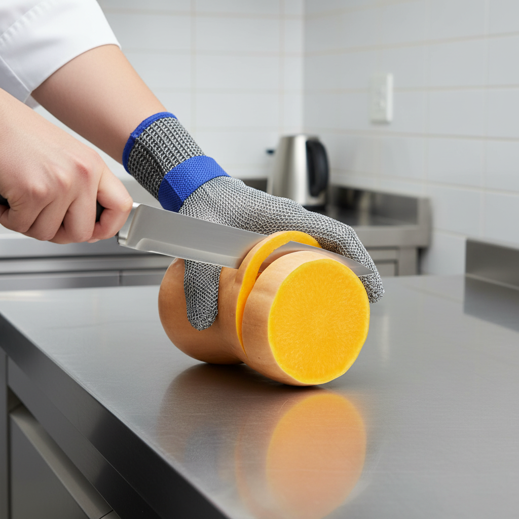 Edelstahl-Sicherheits­handschuhe mit maximaler Schnittfestigkeit