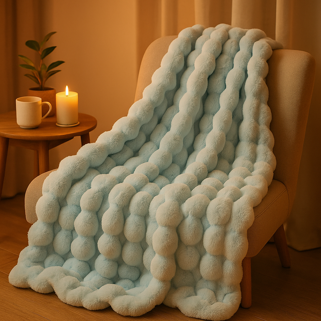 Luxuriöse Kunstfell-Kaninchen-Decke