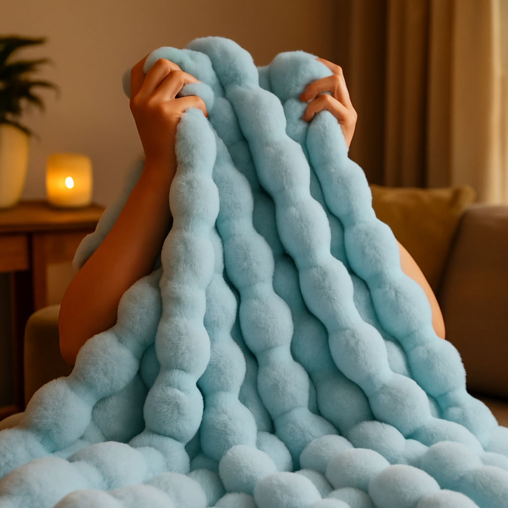 Luxuriöse Kunstfell-Kaninchen-Decke