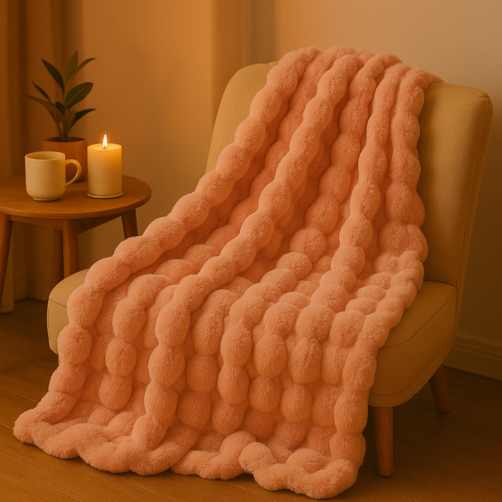 Luxuriöse Kunstfell-Kaninchen-Decke