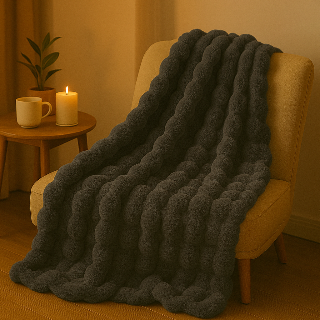 Luxuriöse Kunstfell-Kaninchen-Decke