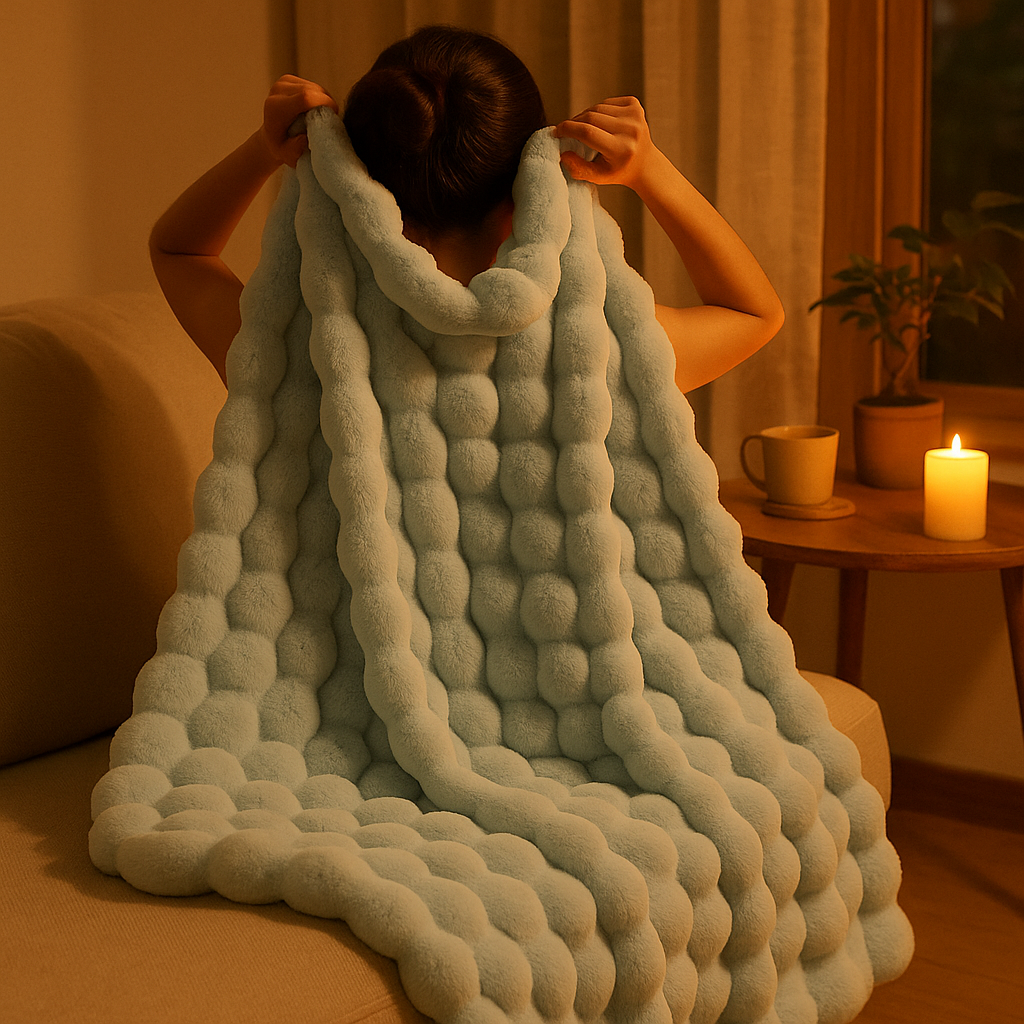 Luxuriöse Kunstfell-Kaninchen-Decke