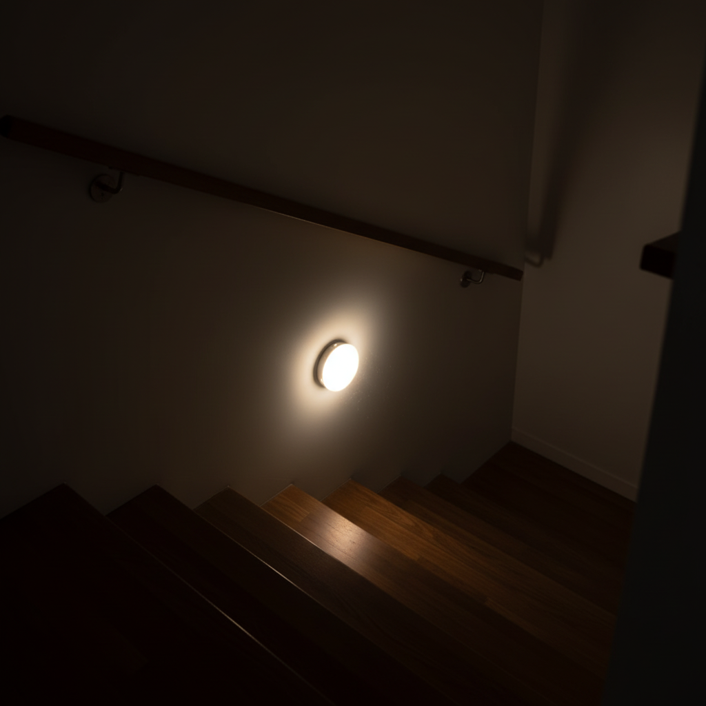 Runde LED-Nachtlampe mit Bewegungssensor