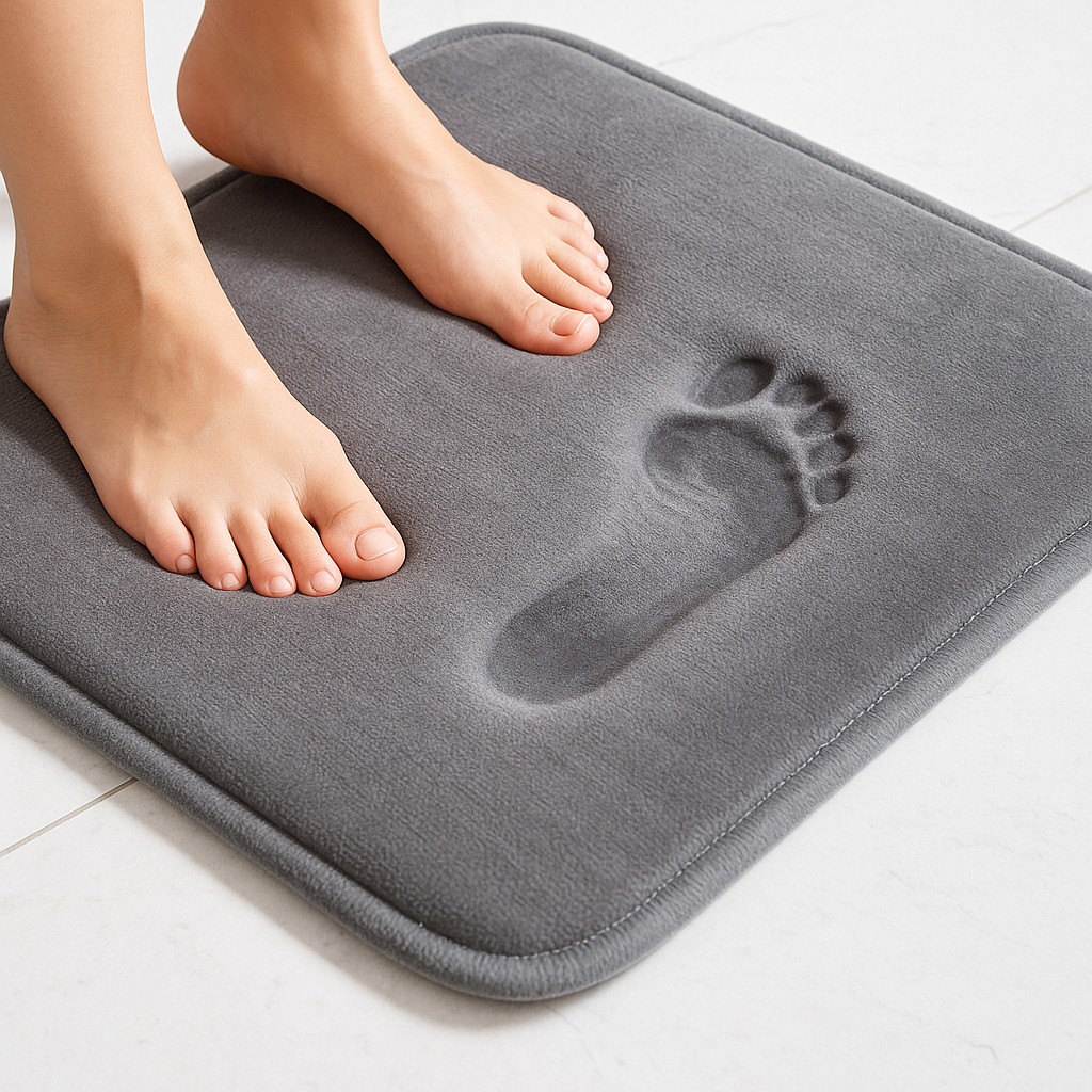 3-teiliges Samt-Memory-Schaum-Badematten-Set