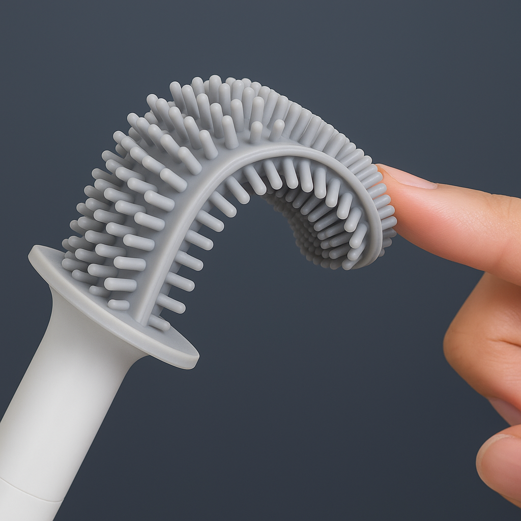 Modernes Flexibles Silikon-Toilettenbürsten-Set