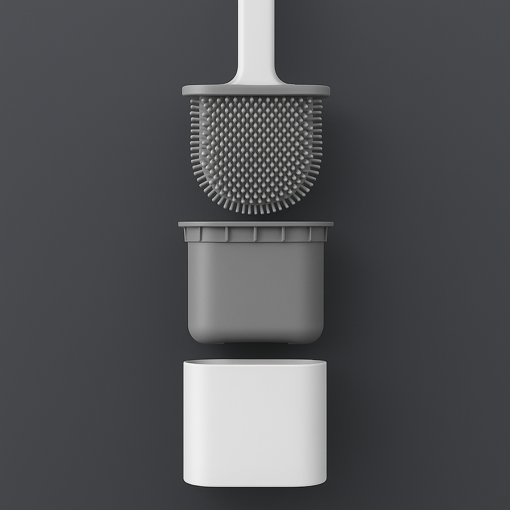 Modernes Flexibles Silikon-Toilettenbürsten-Set