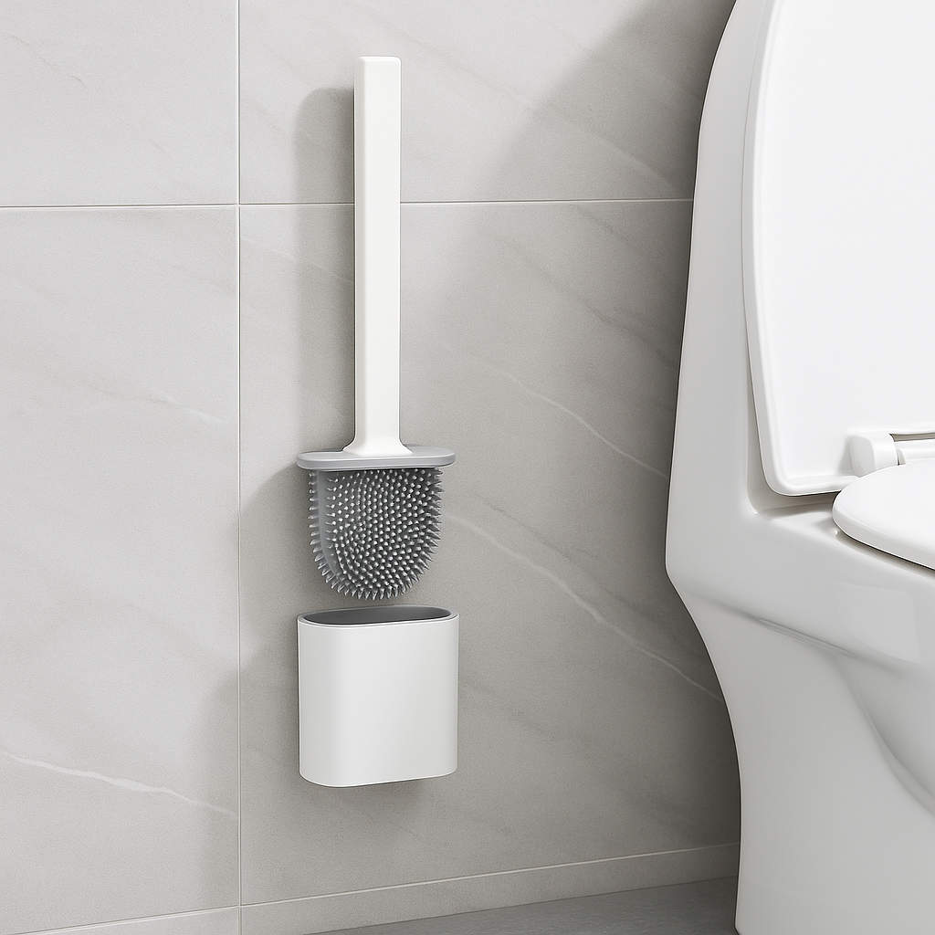 Modernes Flexibles Silikon-Toilettenbürsten-Set