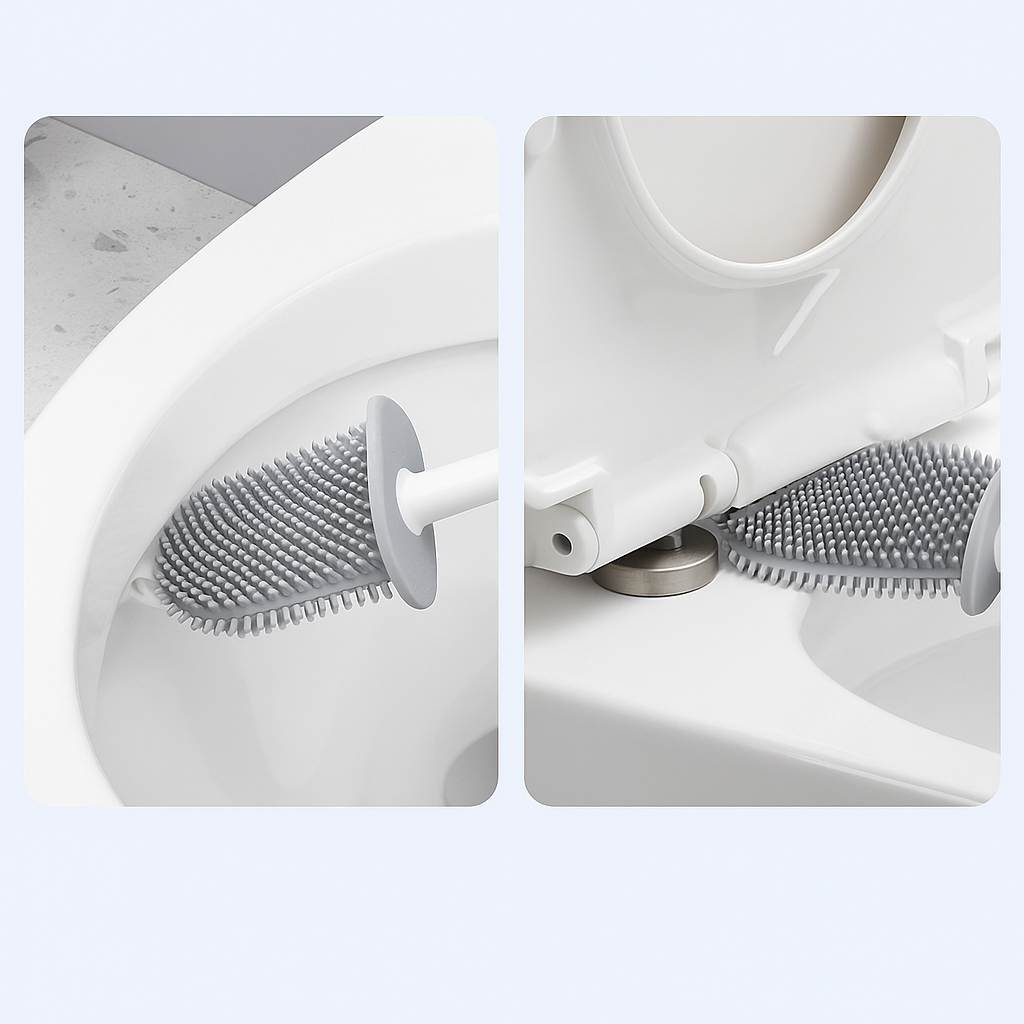 Modernes Flexibles Silikon-Toilettenbürsten-Set