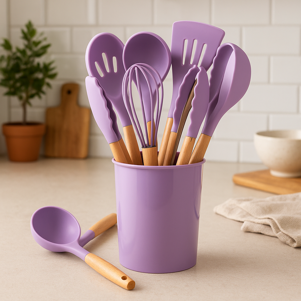 12-teiliges Silikon-Küchenutensilien-Set