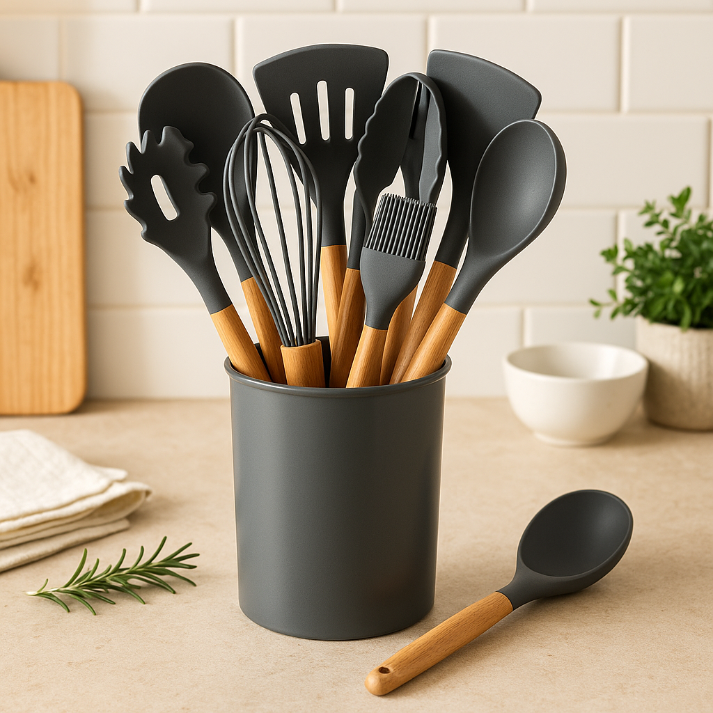 12-teiliges Silikon-Küchenutensilien-Set