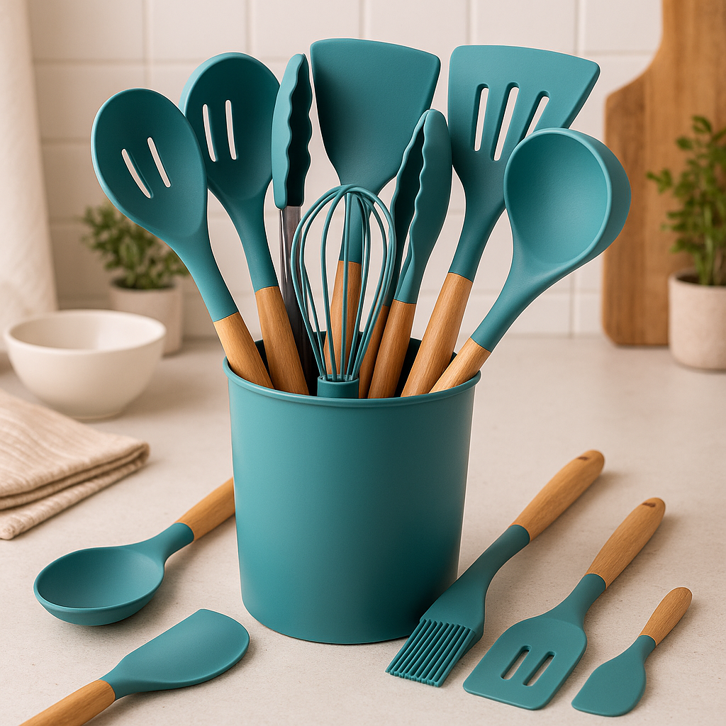 12-teiliges Silikon-Küchenutensilien-Set