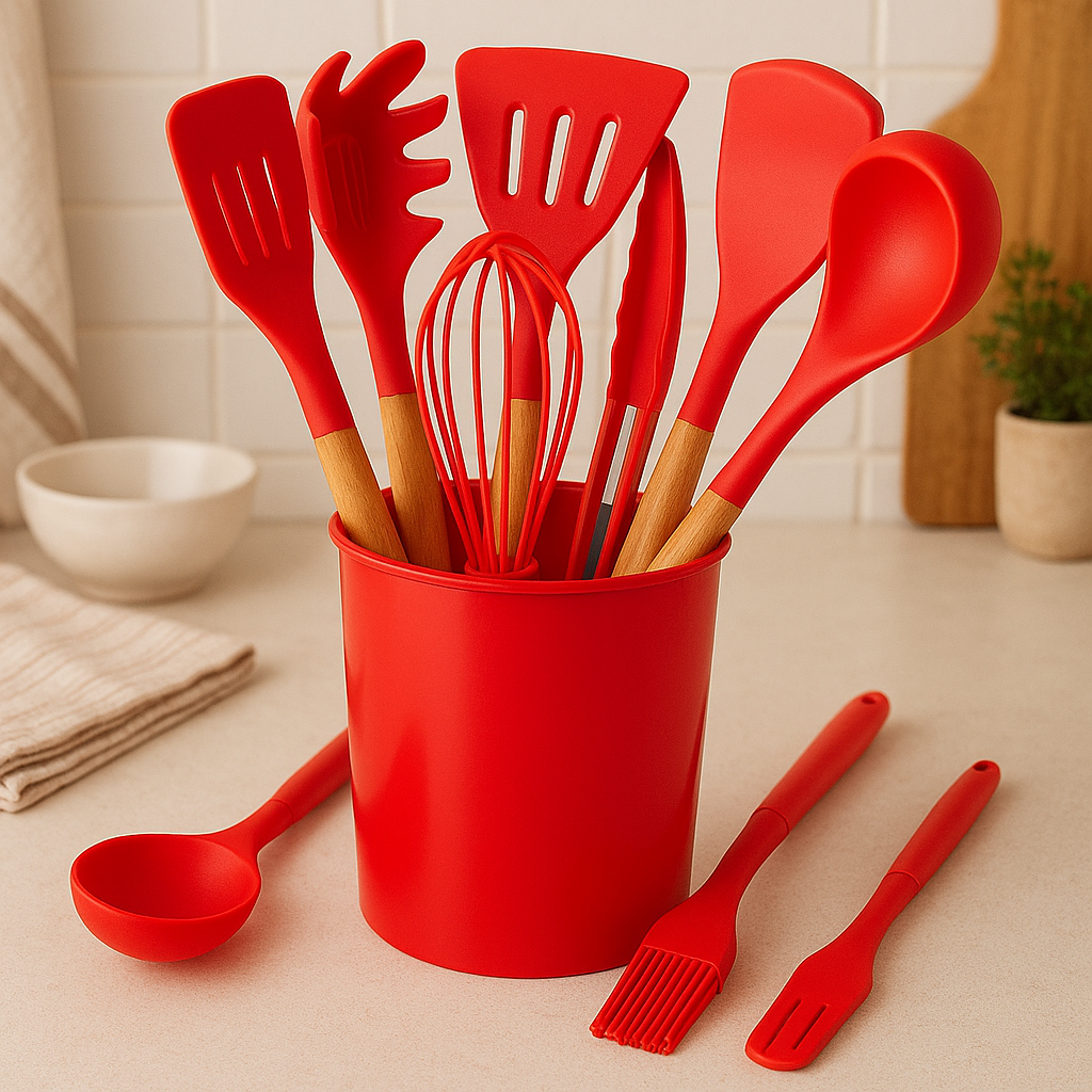 12-teiliges Silikon-Küchenutensilien-Set