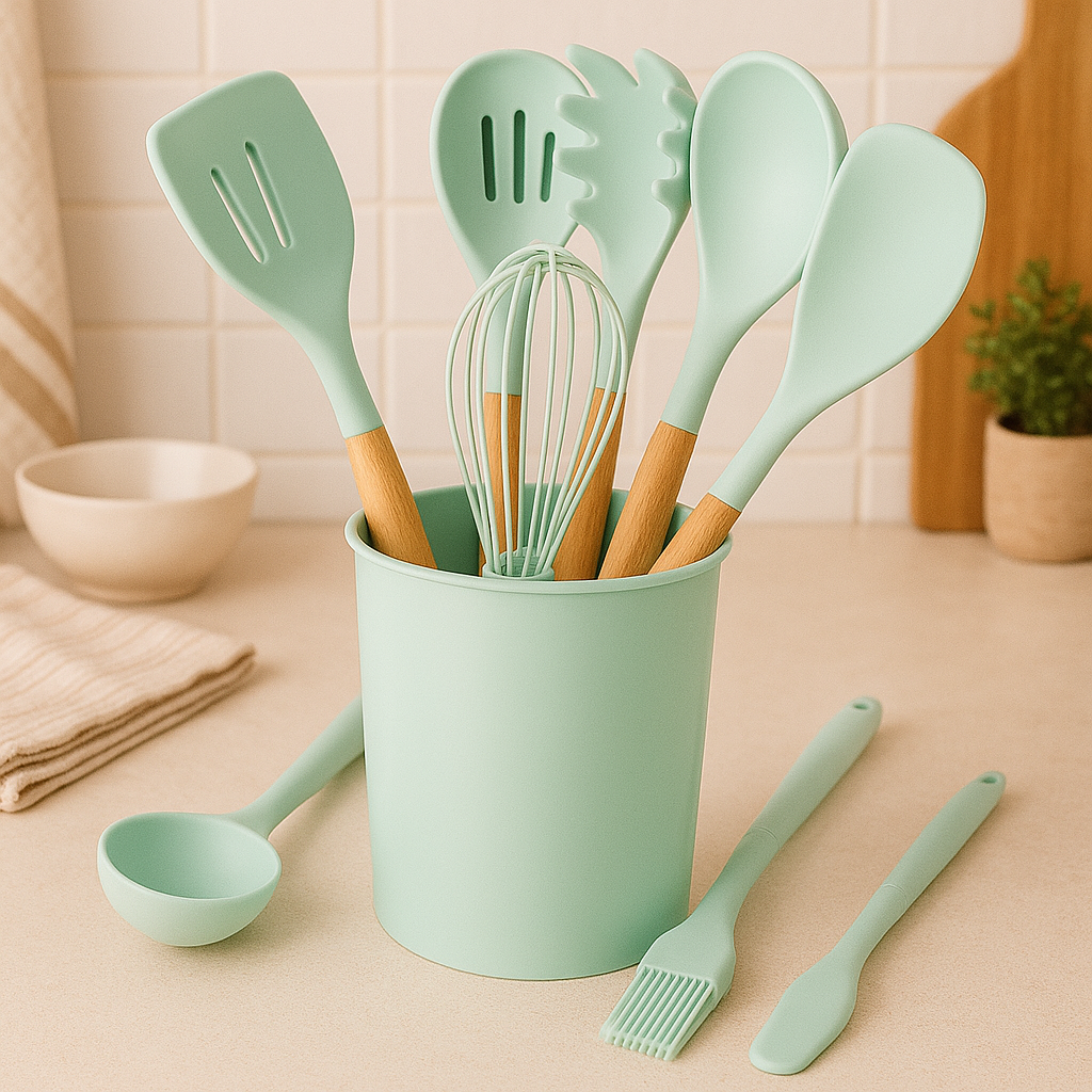 12-teiliges Silikon-Küchenutensilien-Set