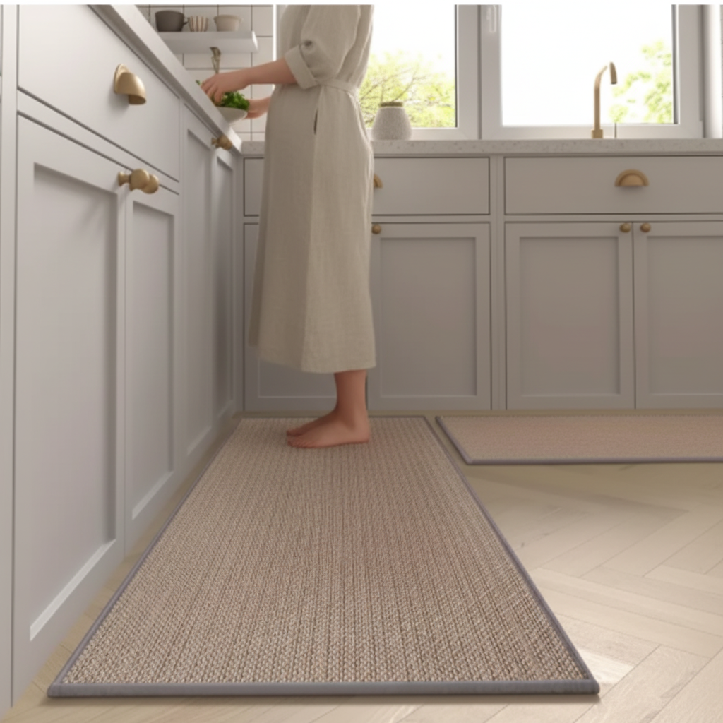 2-teiliges klassisches Küchenmatten-Set