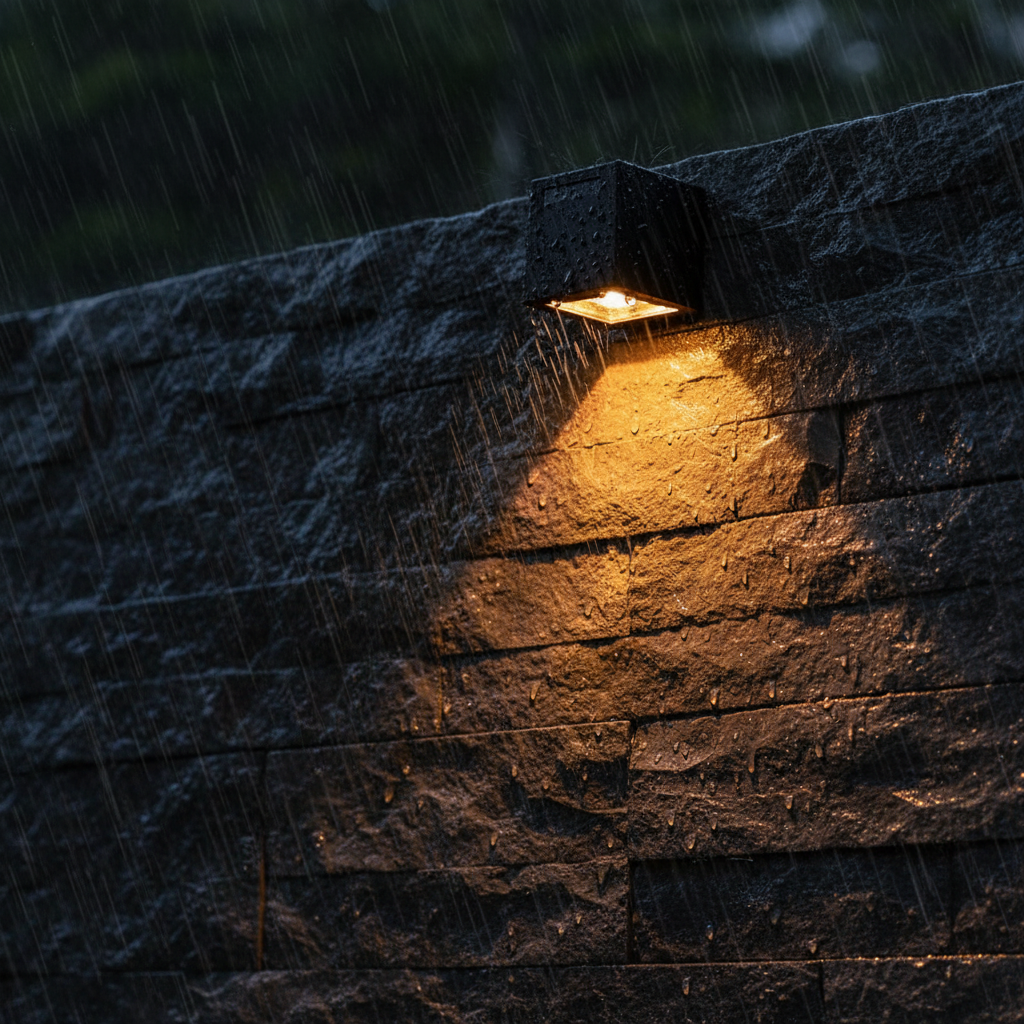 Solar-LED-Außenwandlampe Wetterfest IP65 Garten & Balkon Außenleuchte