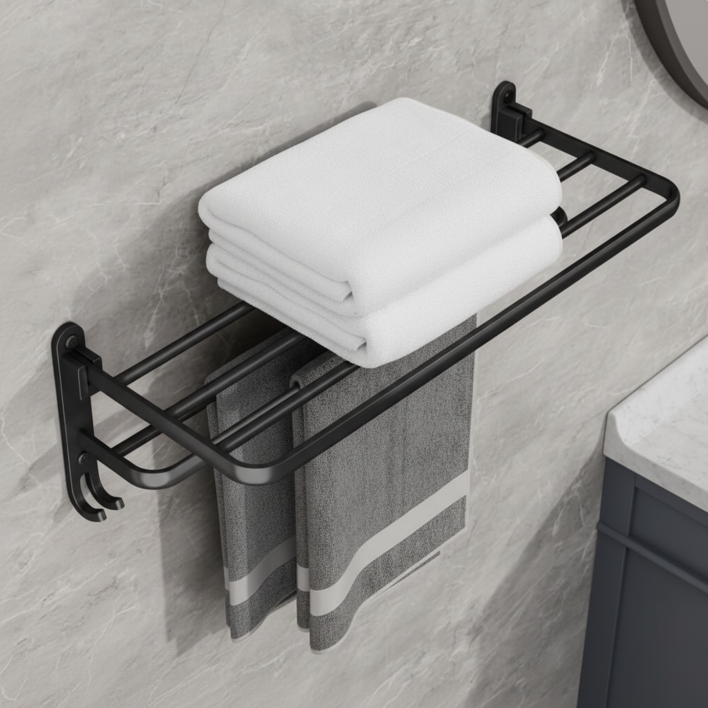 Faltbarer Aluminium-Wandhandtuchhalter