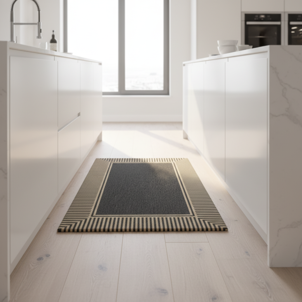 Weiche Küchenmatte mit Zebra-Streifenmuster
