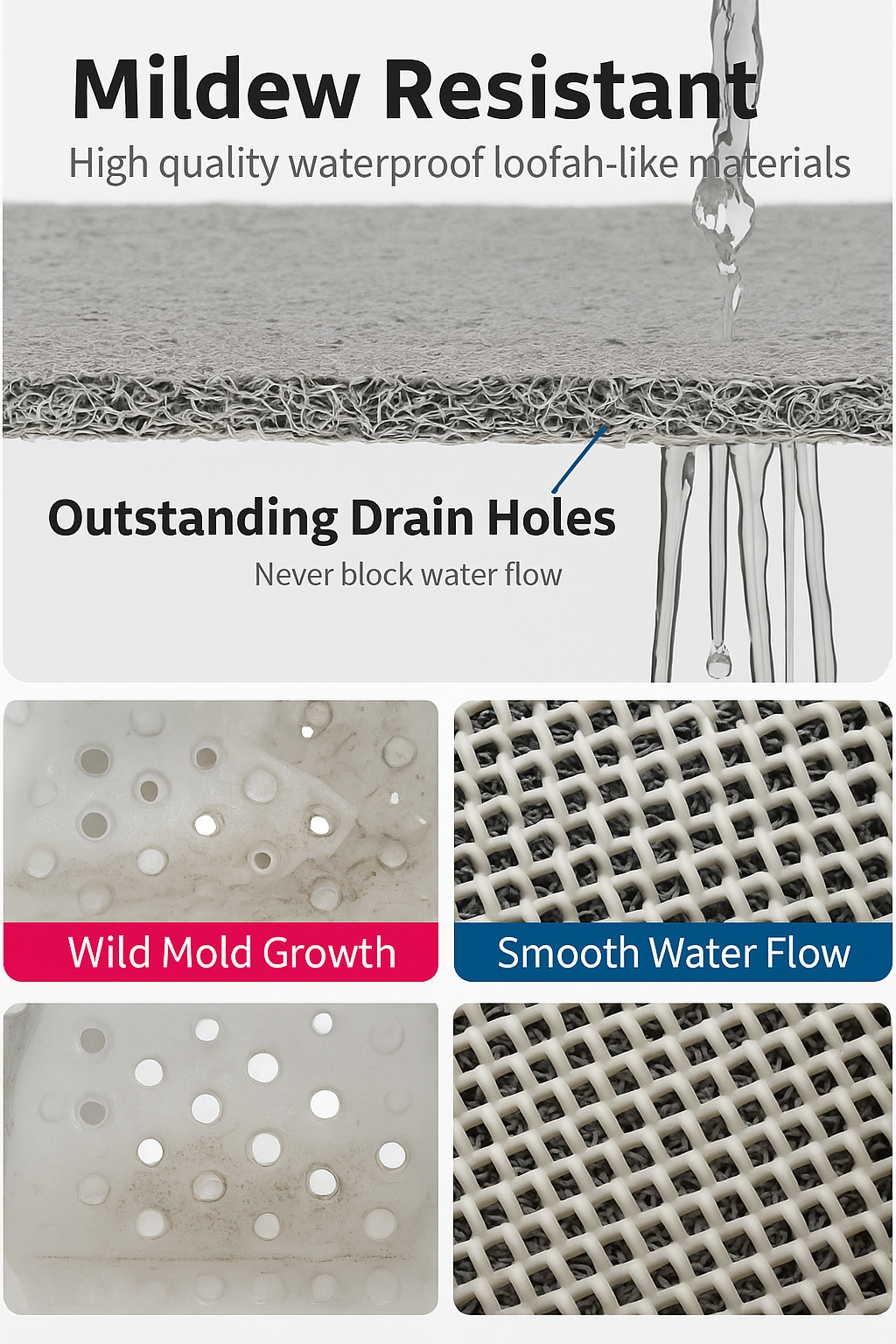 Rutschfeste Sicherheits-Duschmatte