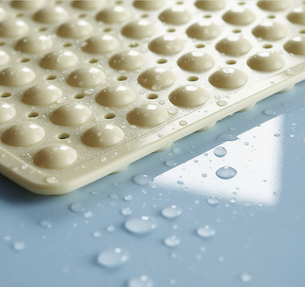 Rutschfeste Badesicherheitsmatte mit Saugnäpfen