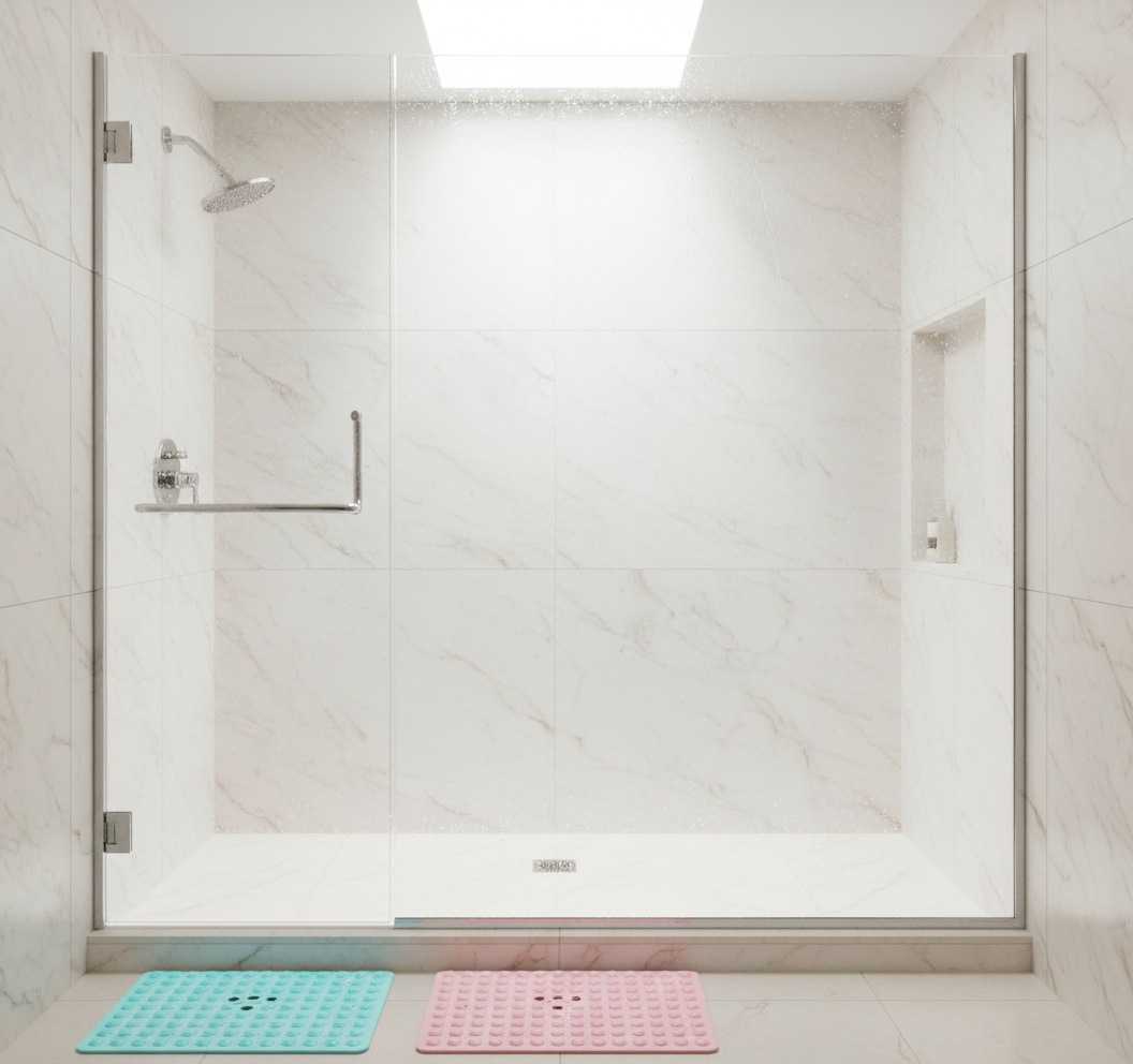 Rutschfeste Badesicherheitsmatte mit Saugnäpfen