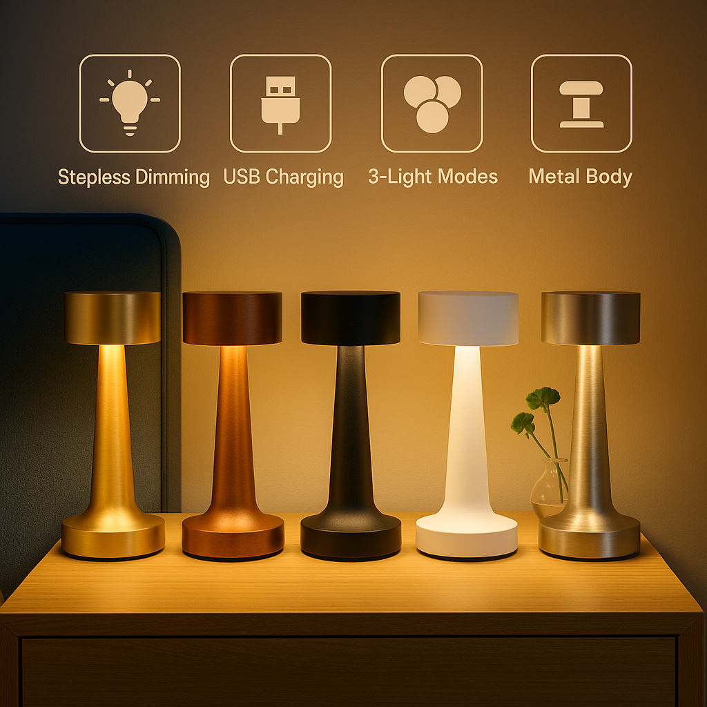 Tragbare Aluminium-LED-Schreibtischlampe