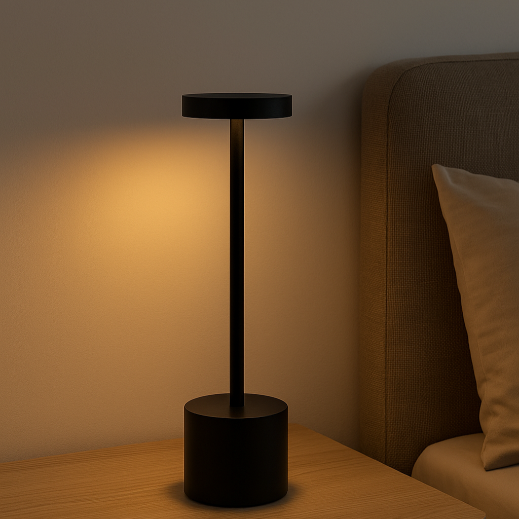 Moderne dimmbare LED-Tischlampe mit sanftem Glanzlicht