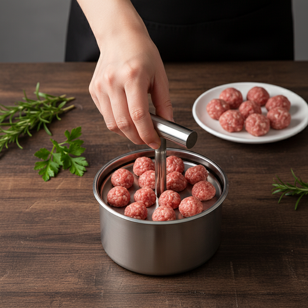 12 Loch (14 × 8,5 cm) Fleischbällchen‑Former