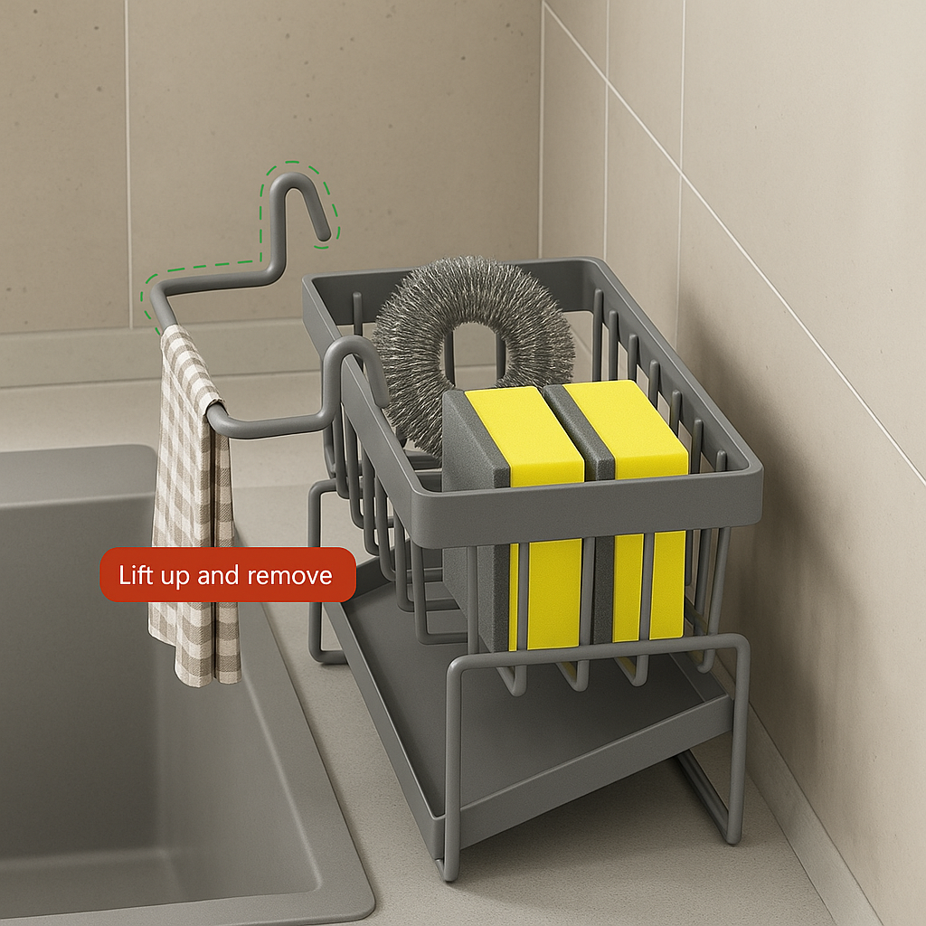 Kompakte Edelstahl Spülenablage für Küche