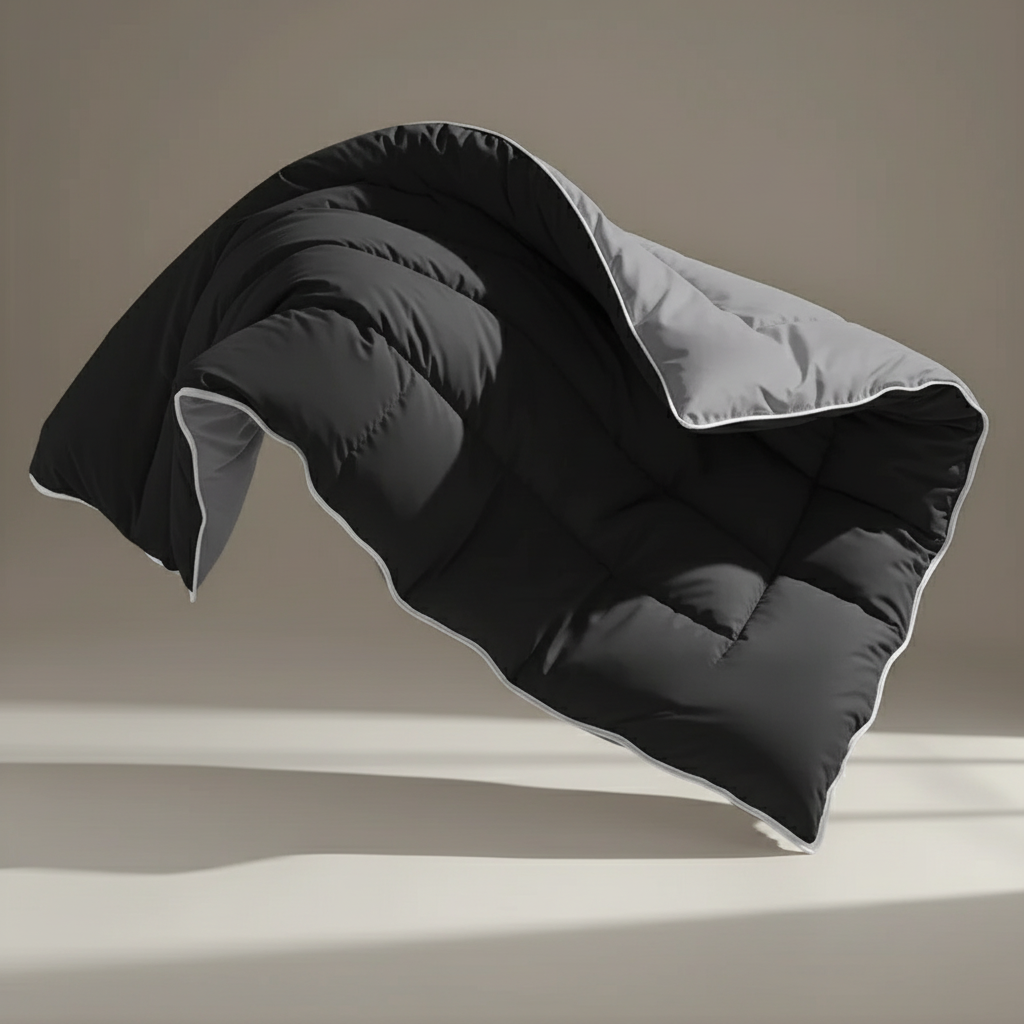 Schwarz & Anthrazit Ganzjährig Dekbed ohne Überzug – Royalbed