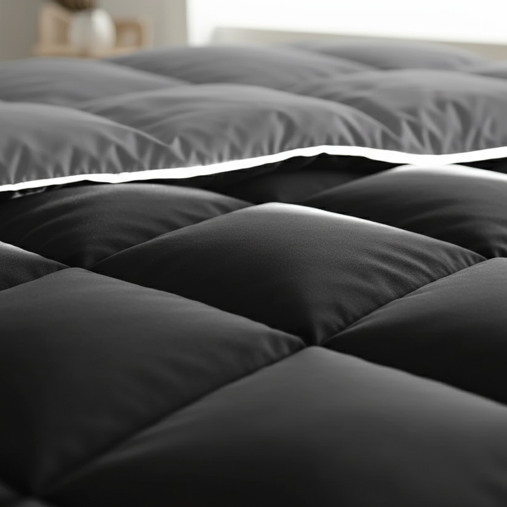 Schwarz & Anthrazit Ganzjährig Dekbed ohne Überzug – Royalbed