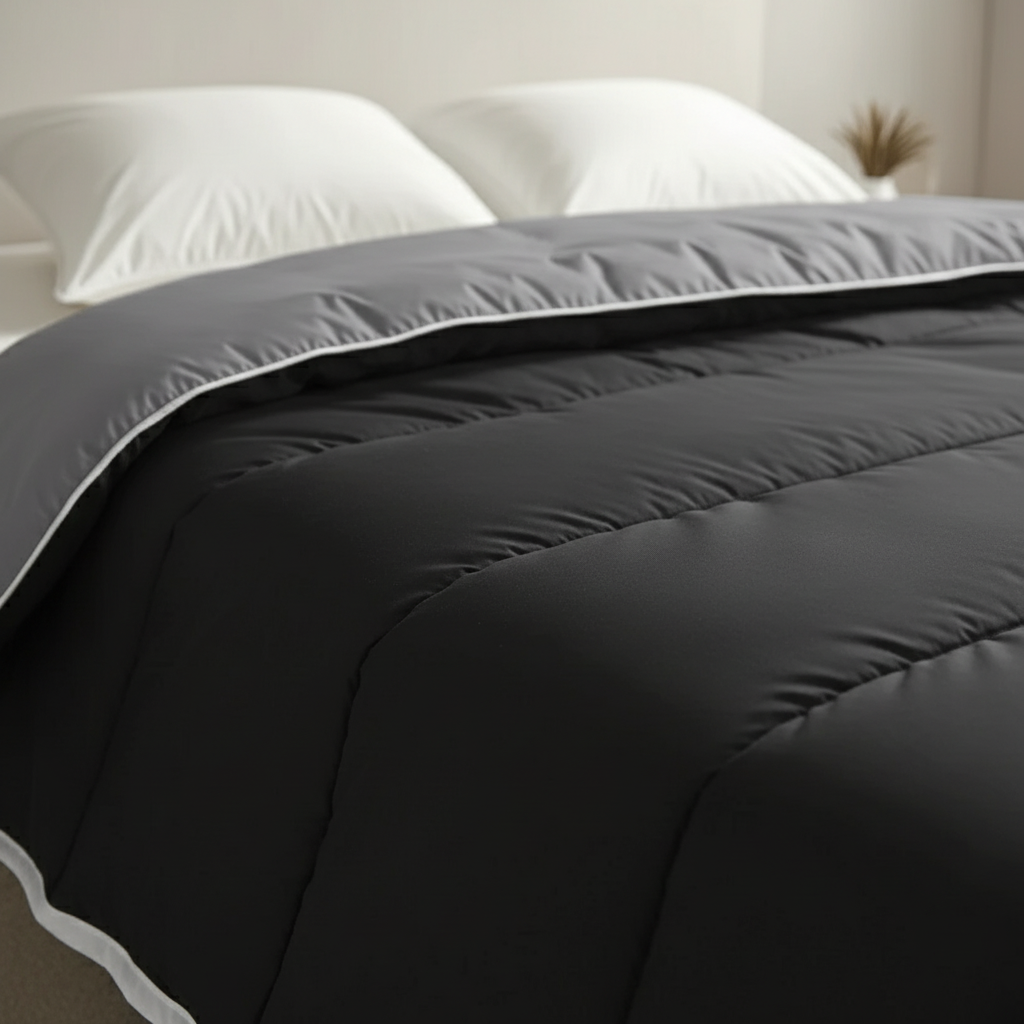 Schwarz & Anthrazit Ganzjährig Dekbed ohne Überzug – Royalbed