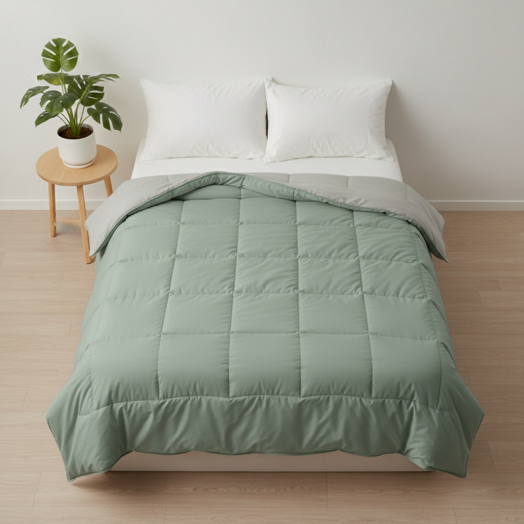 Zartes Grau Pastellgrün Bett Royalbed