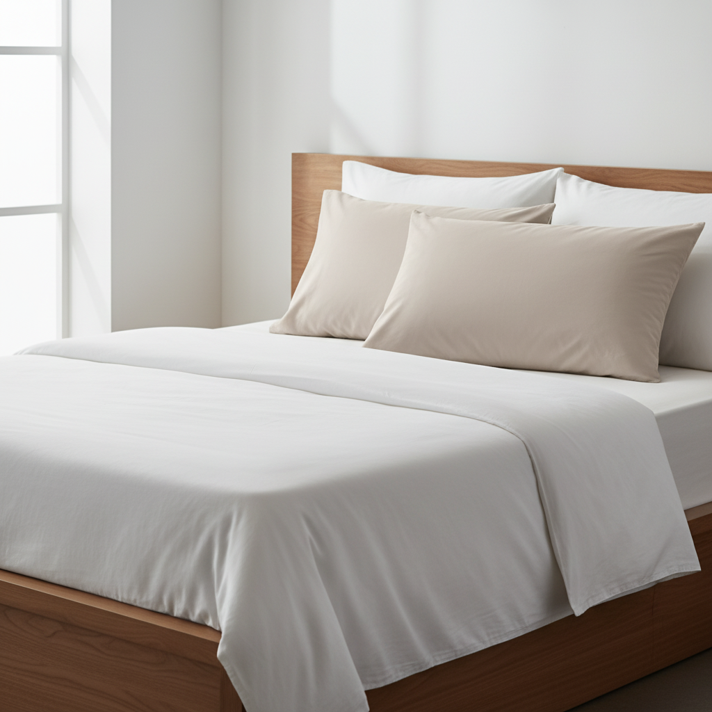 Taupe Mikrofaser Kissenbezug-Set (2 Stück)