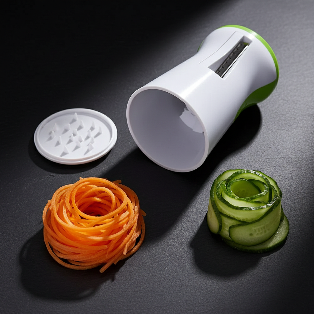 Manueller Kompakter Edelstahl BPA-Freier Gemüse Käse Spiralschneider
