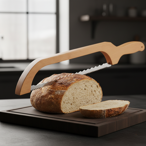 Edelstahl-Brotschneidemesser mit Wellenschliff