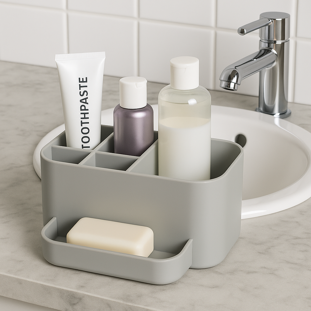 Badezimmer Organizer | Kompakt, Feuchtigkeitsbeständig & Stabil