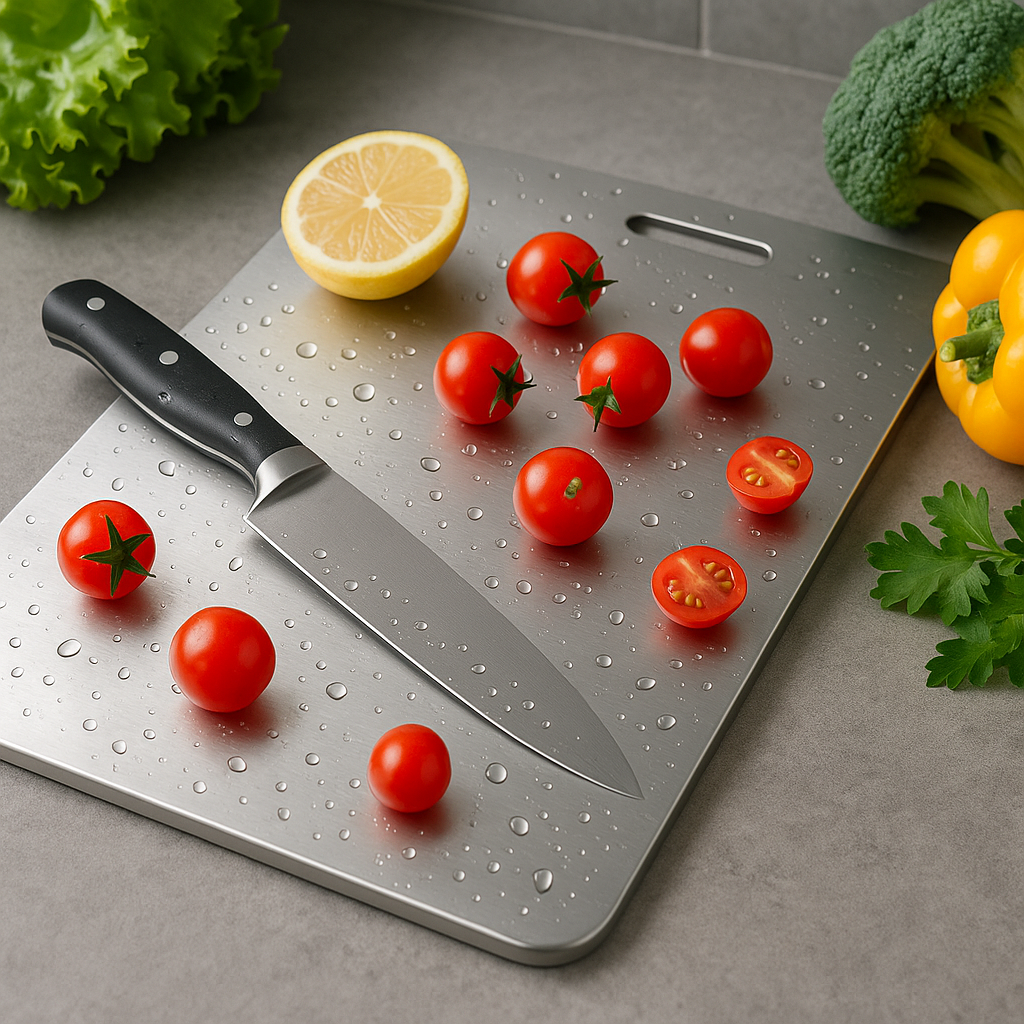 Premium-Edelstahl-Schneidebrett