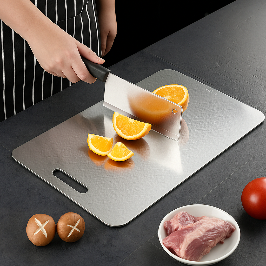 Premium-Edelstahl-Schneidebrett