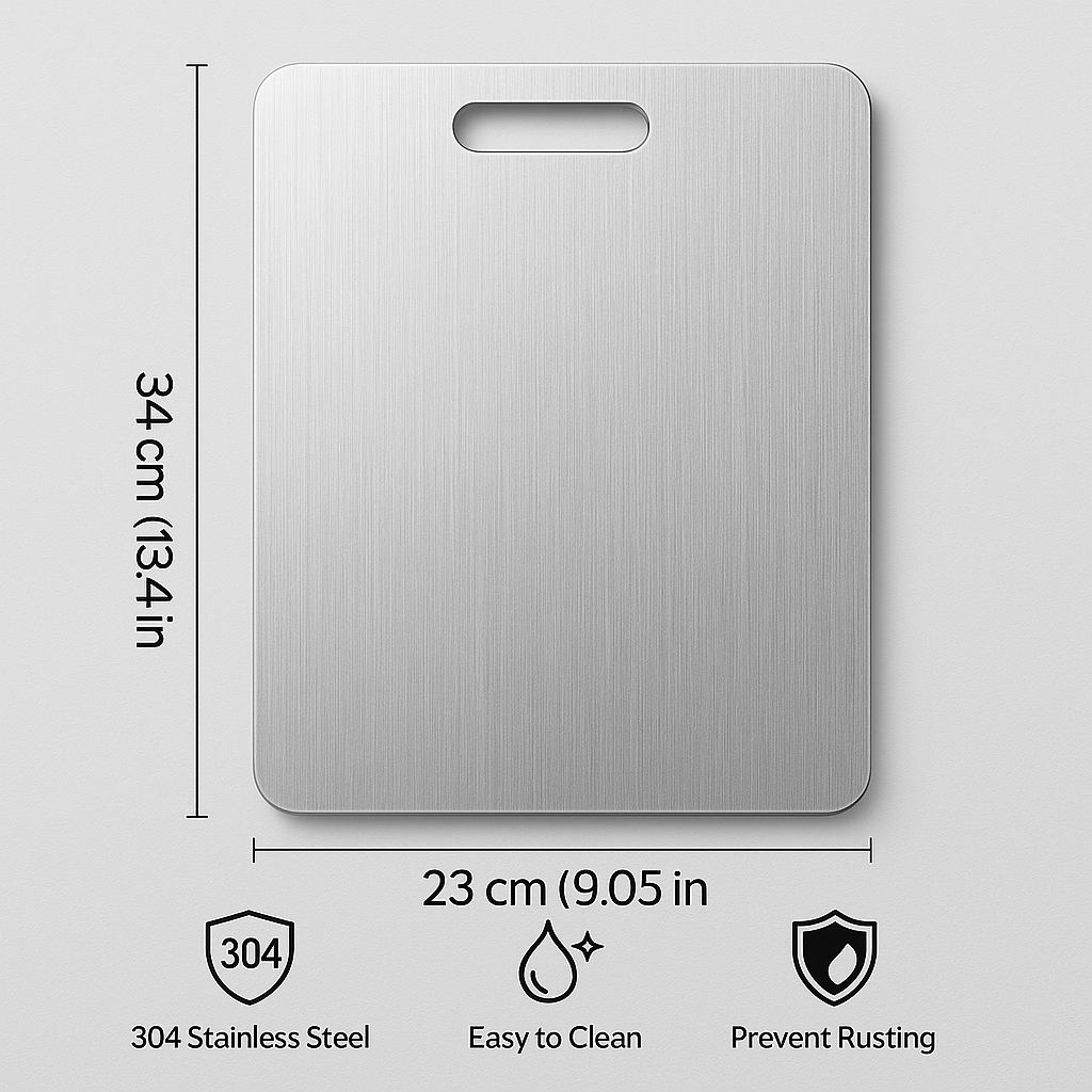 Premium-Edelstahl-Schneidebrett